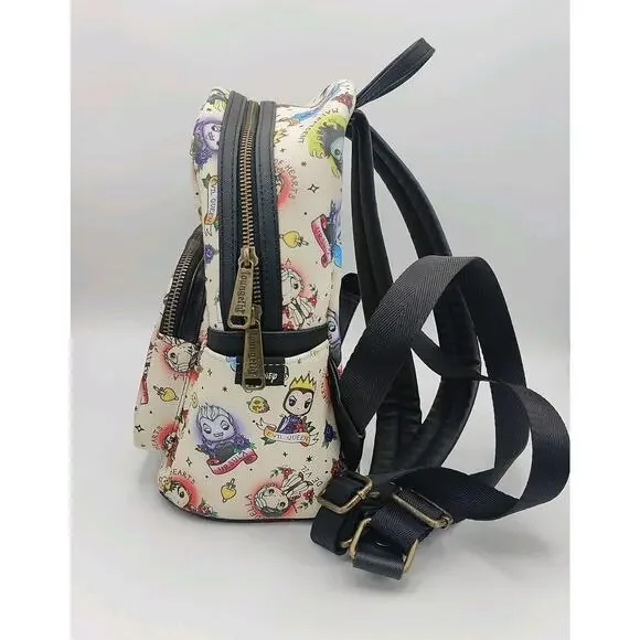 Loungefly Funko Pop Disney Villains Tattoo Mini Backpack - Picture 7 of 14